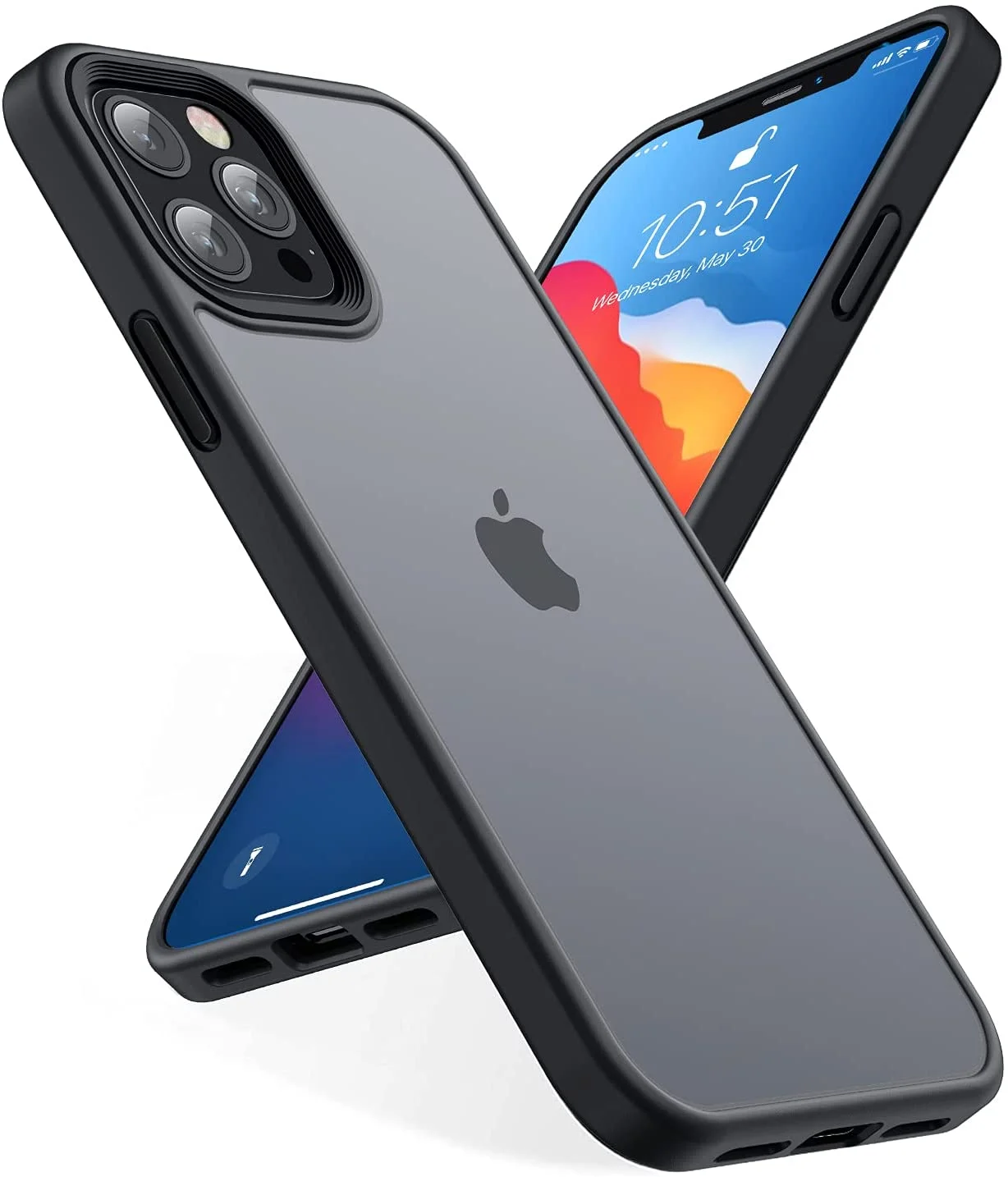 ⁦Benks Matte electroplated TPU case  for iP12 pro max Black⁩ - الصورة ⁦1⁩
